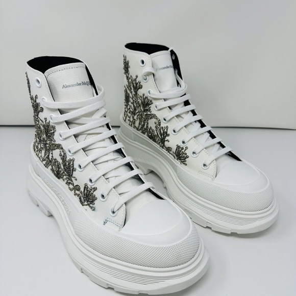 Alexander McQueen high top embroidered sneakers - Picture 6 of 6